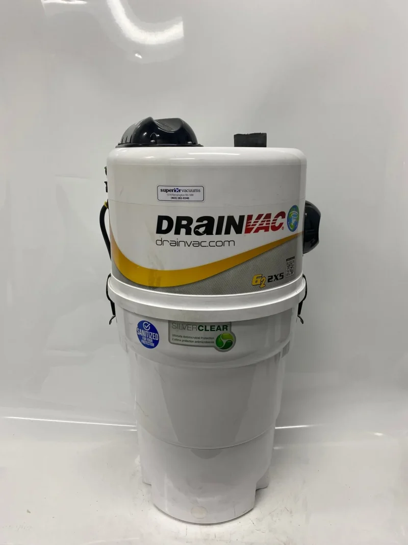 compact drainvac central vacuum with complete cleaning kit