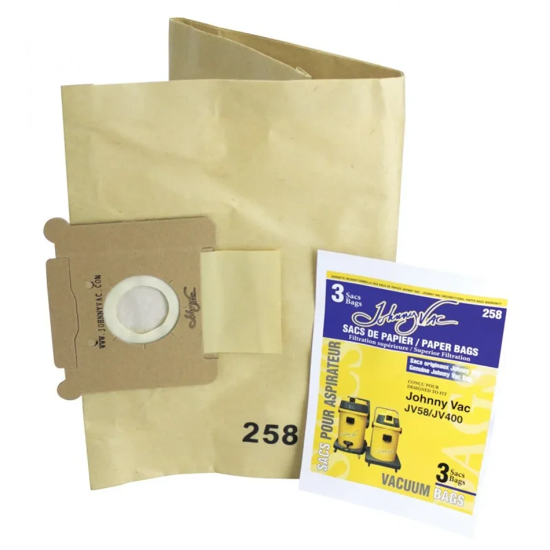 johnny vac jv58 jv400 vacuum bags 3 pack